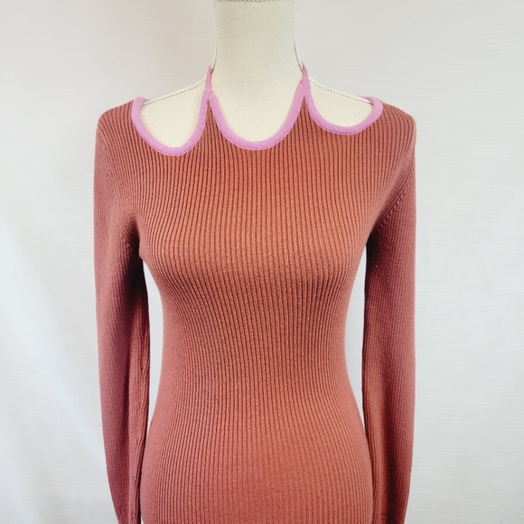 NWT Asos by Design Knitted Midi Halter Dress size 6 - Picture 6 of 13